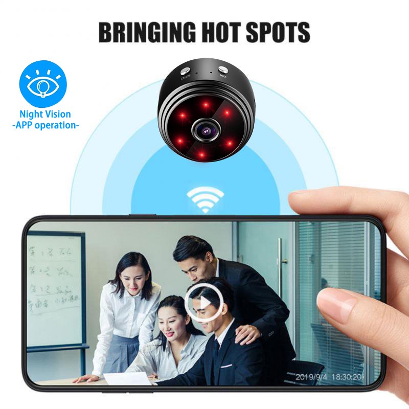 Ikevision A9 1080P Magnetic CCTV Wireless Battery Camera Night Vision Motion Alarm Wifi Small Mini Camera Wifi for Home Security