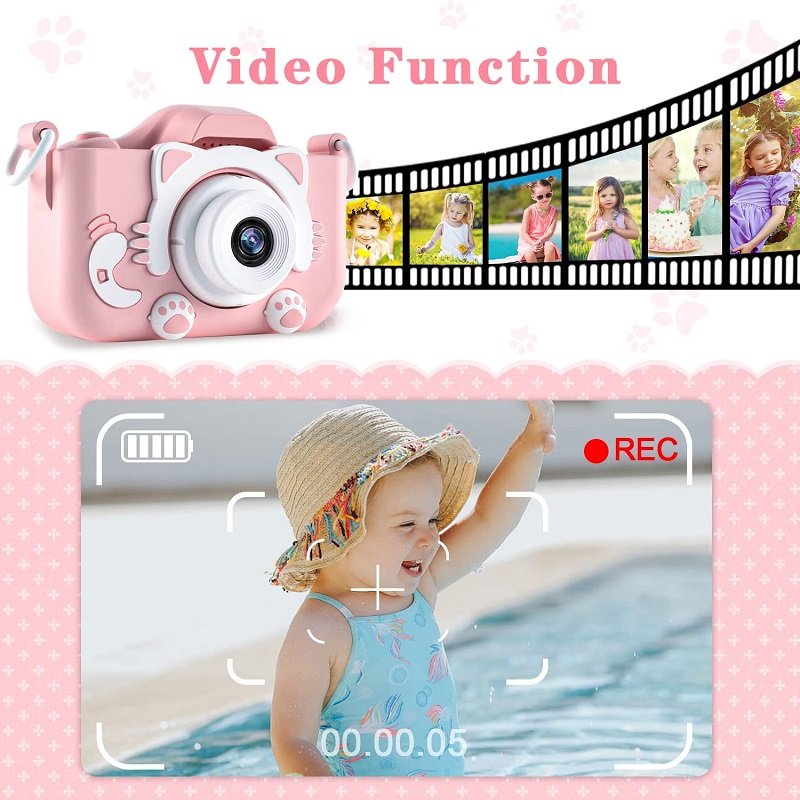 Photo Selfie Camera 1809p 2 Inch Rechargeable Kids Mini Digital Camera Toys Kids Camera For Children Gift