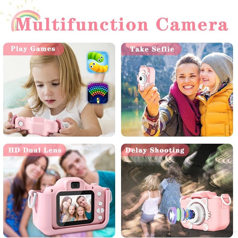 Photo Selfie Camera 1809p 2 Inch Rechargeable Kids Mini Digital Camera Toys Kids Camera For Children Gift