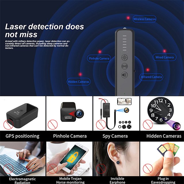 PEGATAH S600 Portable Professional Intellint GPS Signal Detector Hotel Anti-Peeping Device Infrared Camera Security Protection