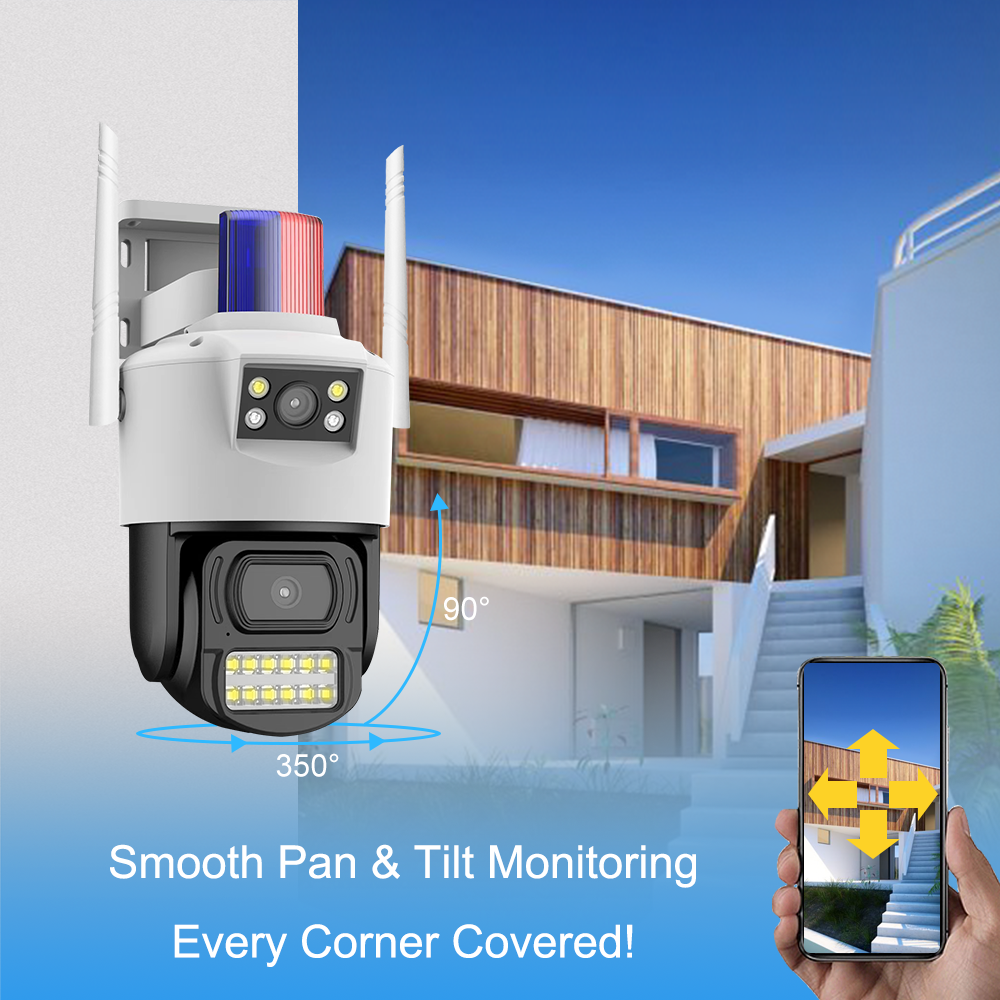 Dual lens AI tracking V380 Full Color Smart PTZ Home Security CCTV Wireless Mini camera wifi outdoor surveillance