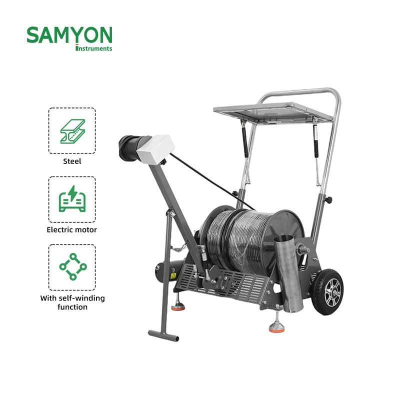Analog Industrial Borewell Camera 80m Underwater Drilling Detector Inspection Deep With Transmitter 55mm Dual