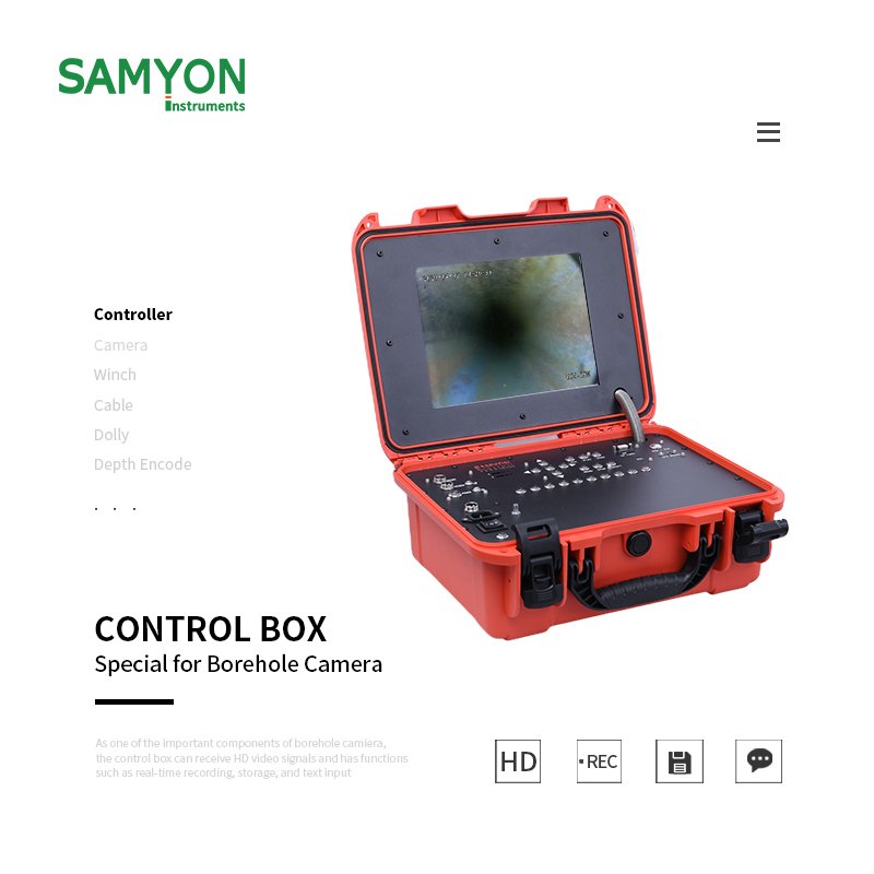 Analog Industrial Borewell Camera 80m Underwater Drilling Detector Inspection Deep With Transmitter 55mm Dual