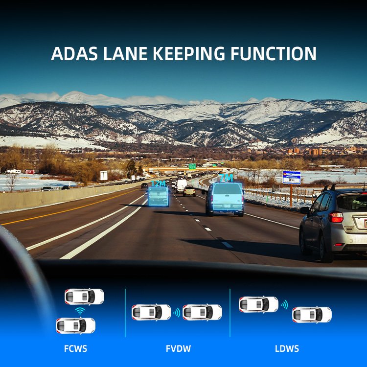 Blind Spot Detection BSD System Truck Side View Camera Monitor ADAS System Detect People Vehicle Nearby Alarm Collision Warning