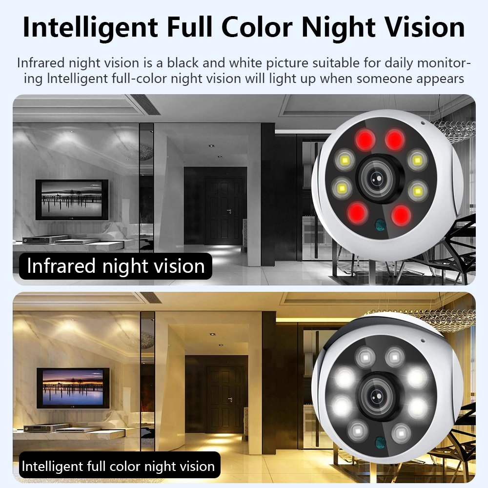 V360Pro 5G Wifi 3MP E27 Bulb Surveillance Network Cameras Indoor AI Human Detect Full Color Night Vision Wireless Cam Smart Home