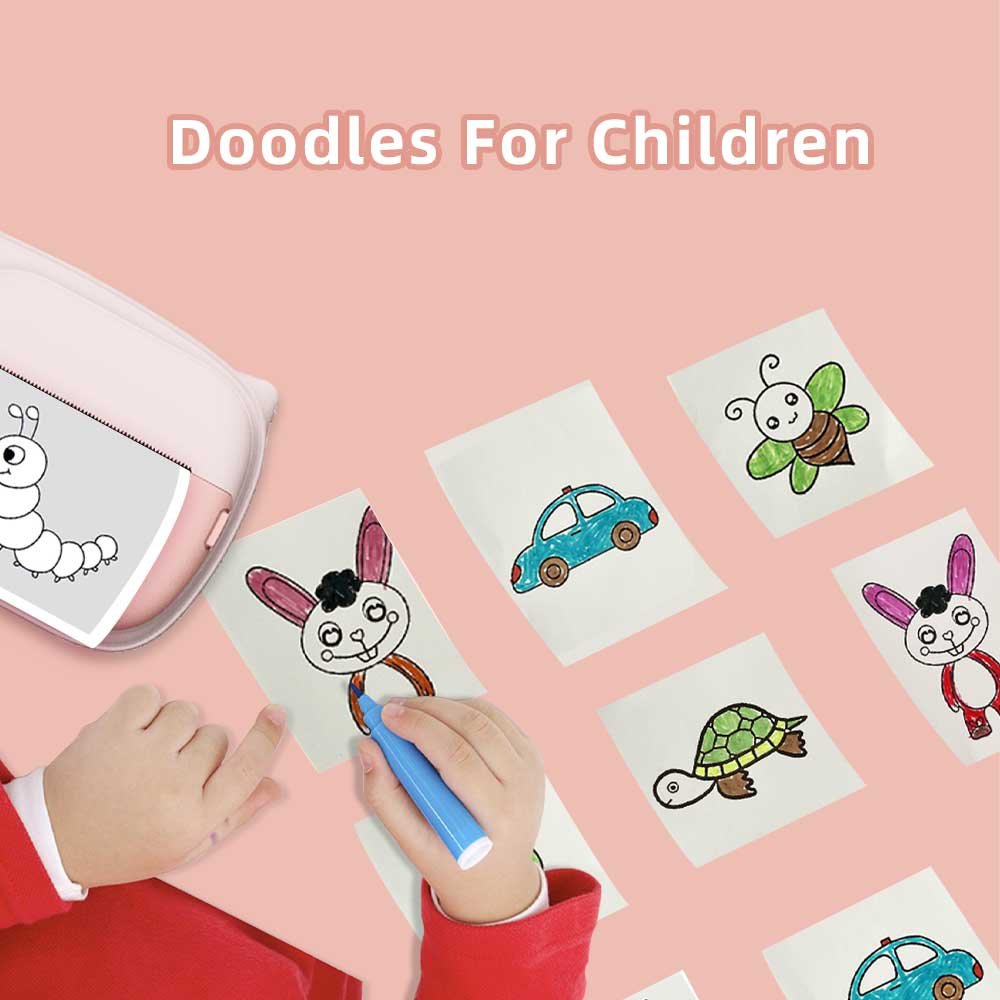 2024 Newest S105 Fun Print Instant Digital Camera 1080P Dual Lens Selfie Mini Waterproof Hidden Kids Children Photography