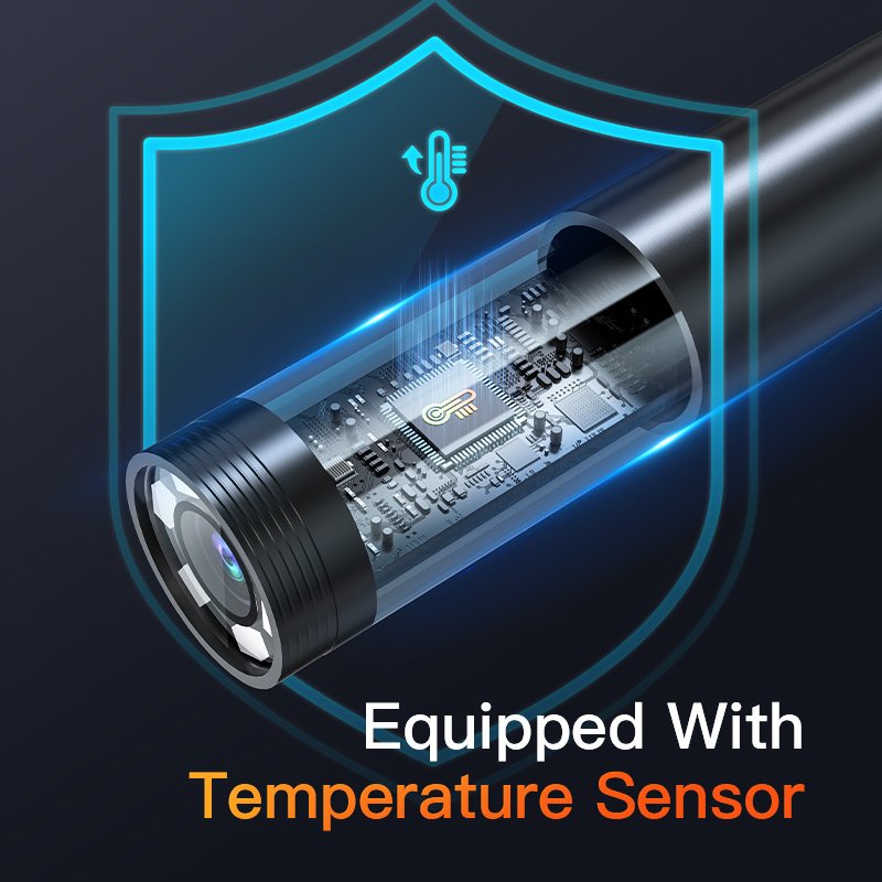 Anesok G10 Pro 360 Rotation Camera 8mm 2m 1080P Full HD Endoscope Camera For Drain Pipe Inspection
