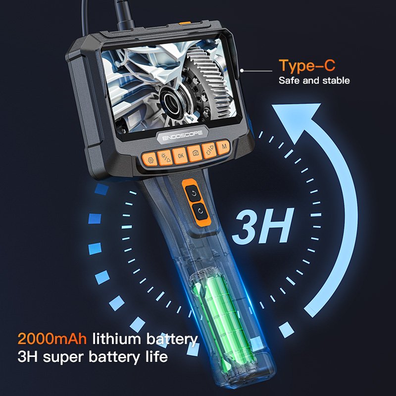 Anesok G10 Pro 360 Rotation Camera 8mm 2m 1080P Full HD Endoscope Camera For Drain Pipe Inspection