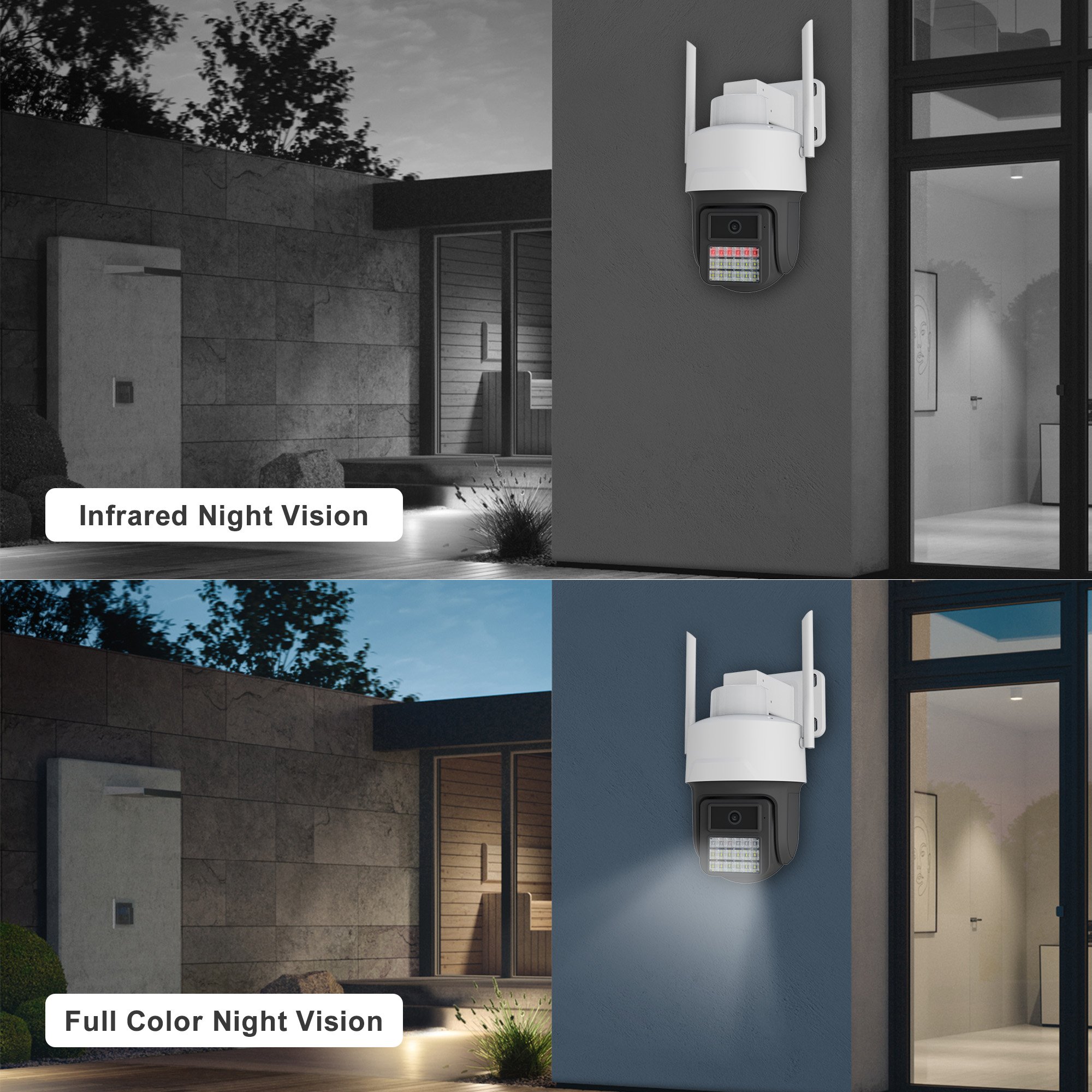 Outdoor HD WiFi Smart Dome Camera Wireless IP Network PTZ CC Camera AI Human Motion Tracking 4MP Night Vision Security Camera