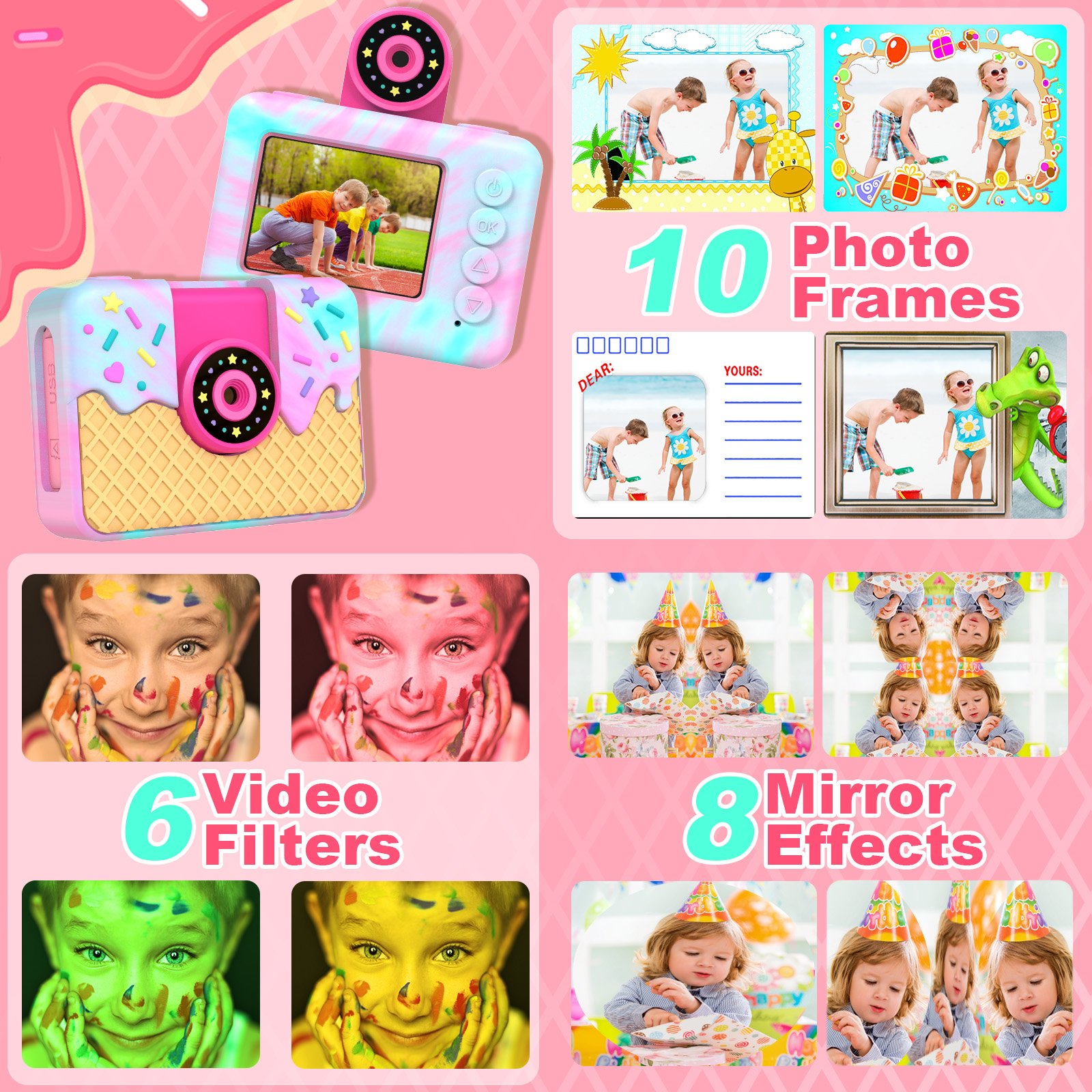 Hot Selling Mini camera for kids Toy Camera for Boys and Girls Digital Selfie Camera