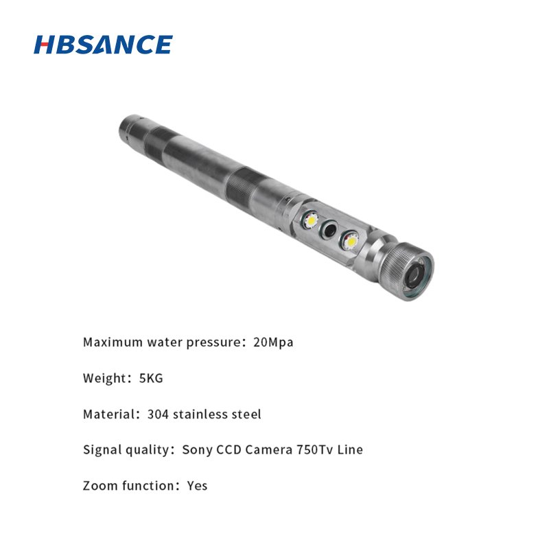 Analog Industrial Borewell Camera 80m Underwater Drilling Detector Inspection Deep With Transmitter 55mm Dual