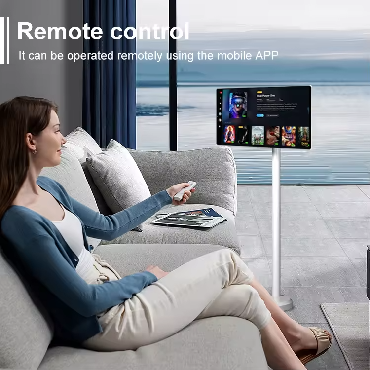 New Models 21.5 Inch Vertical Mobile Smart Tv Android Portable Touch Screen Tv Used For Living Room Kitchen Bedroom