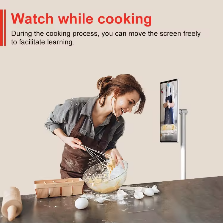 New Models 21.5 Inch Vertical Mobile Smart Tv Android Portable Touch Screen Tv Used For Living Room Kitchen Bedroom