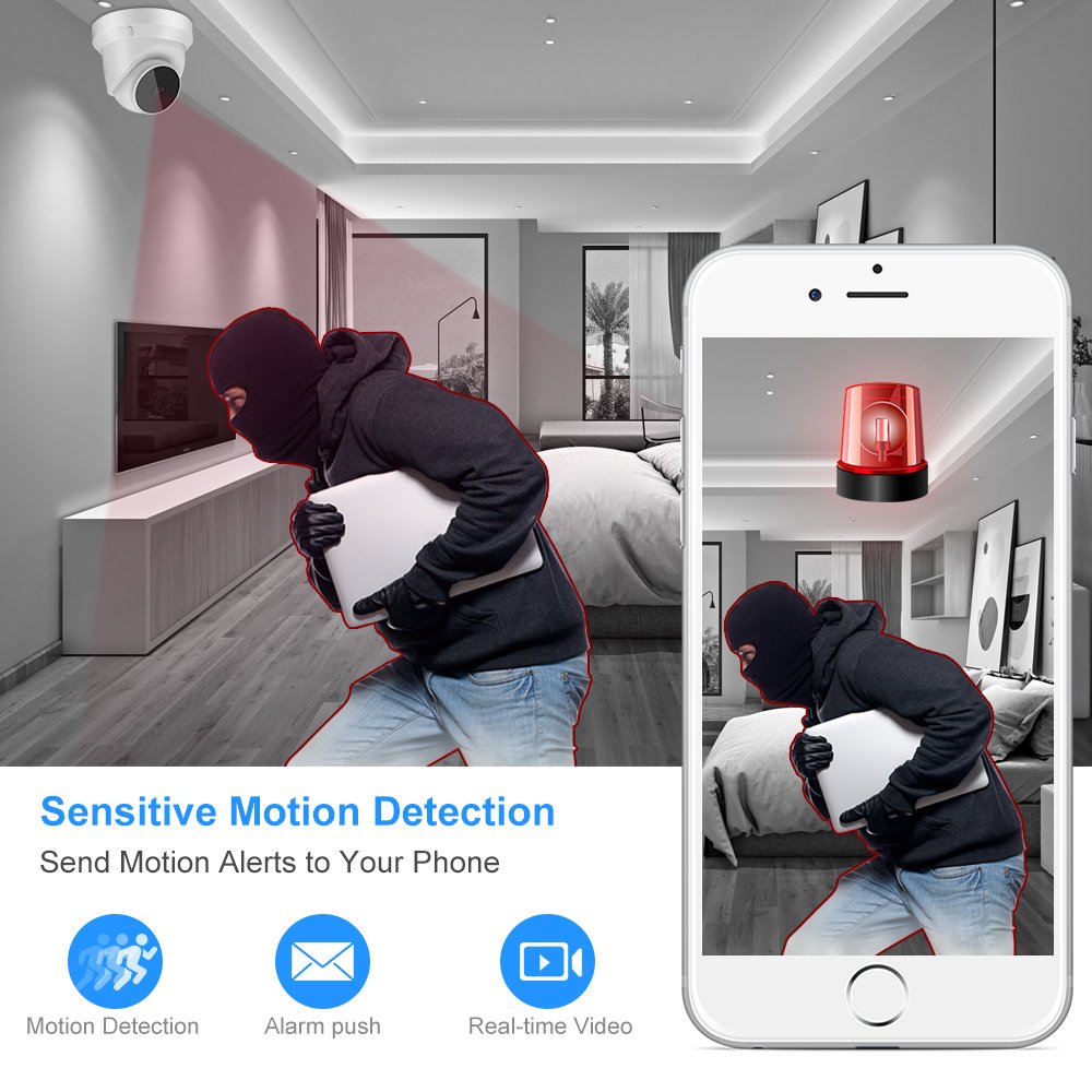 V380Pro OEM Indoor WiFi 3MP Surveillance PTZ Network Dome Camera Two Way Audio Wireless Security CCTV IP Dome C