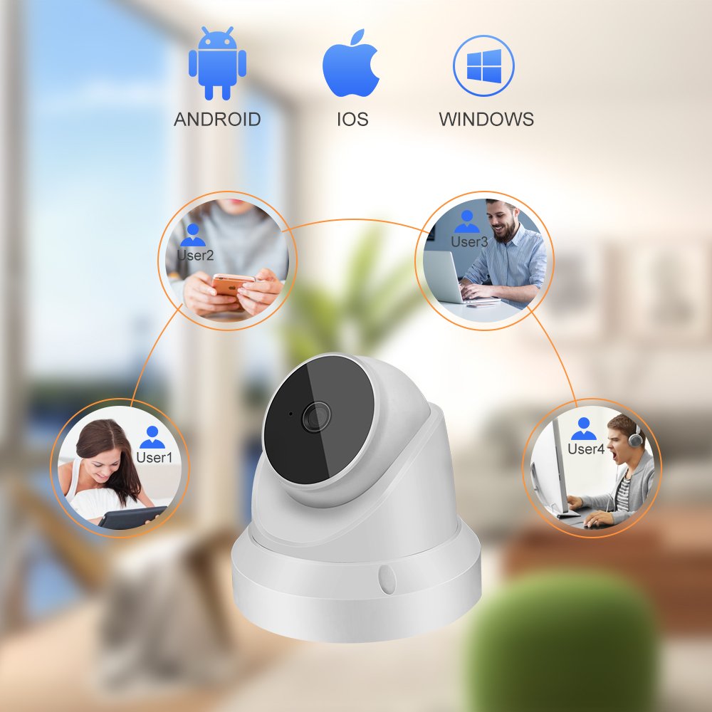 V380Pro OEM Indoor WiFi 3MP Surveillance PTZ Network Dome Camera Two Way Audio Wireless Security CCTV IP Dome C