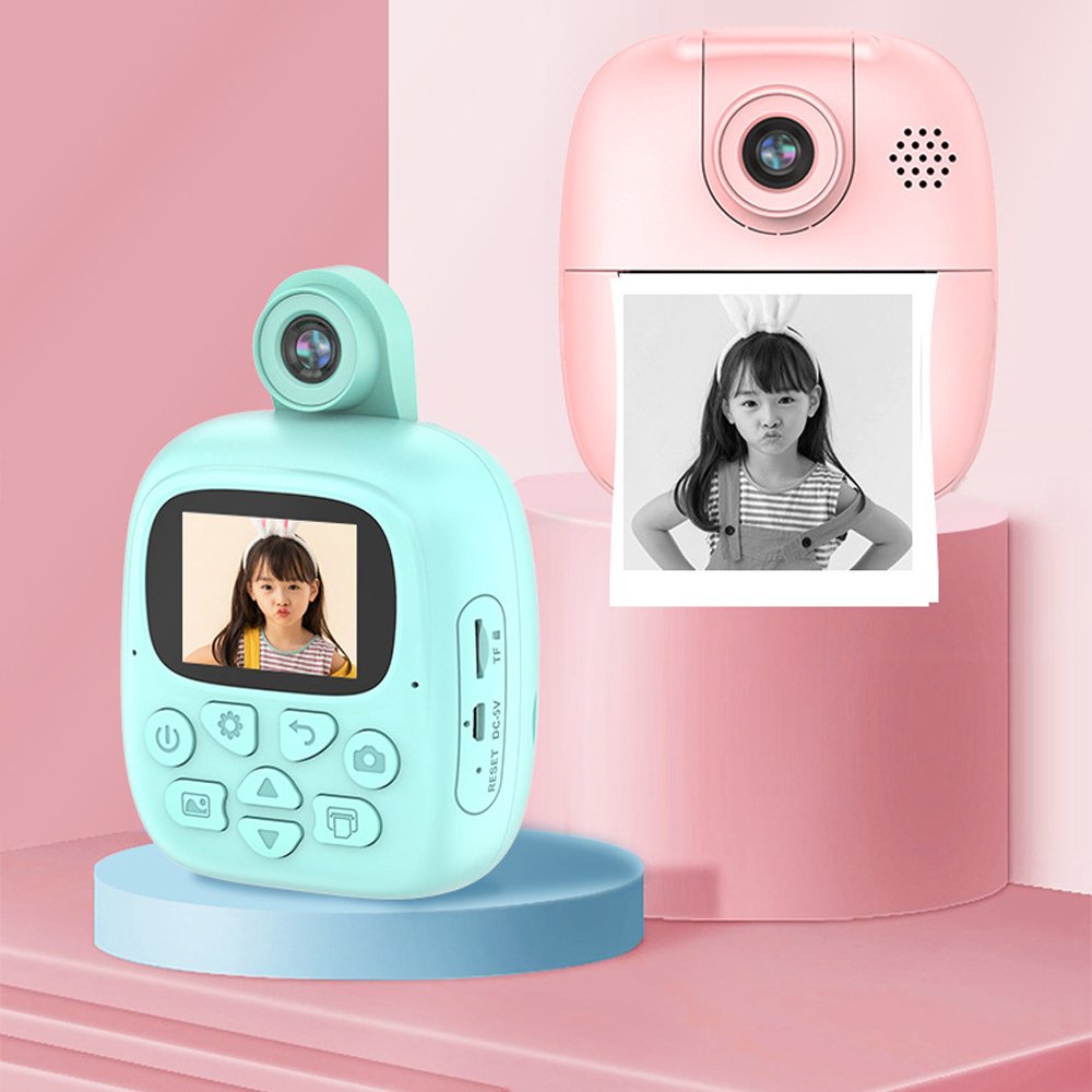 Instant Camera for Kids dual lens 1080P full hd Digital Camera children best toys outdoor handheld Mini Thermal Printer Camera