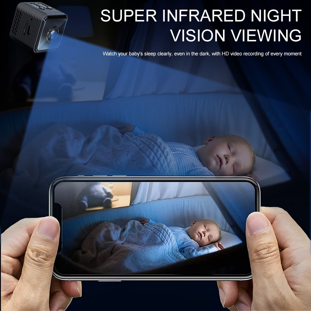 X2 Mini Wifi camera 2 million HD night vision remote control infrared monitoring security Mini camera Wireless 1080p camera