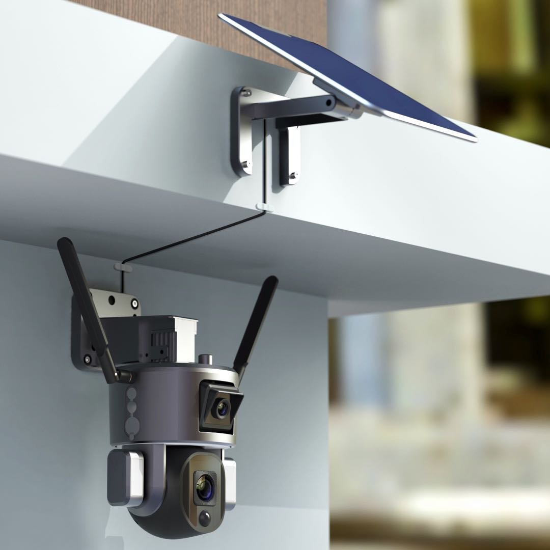 Solar Panel Motion Detection Security Cameras IP66 Waterproof Outdoor IP Cameras