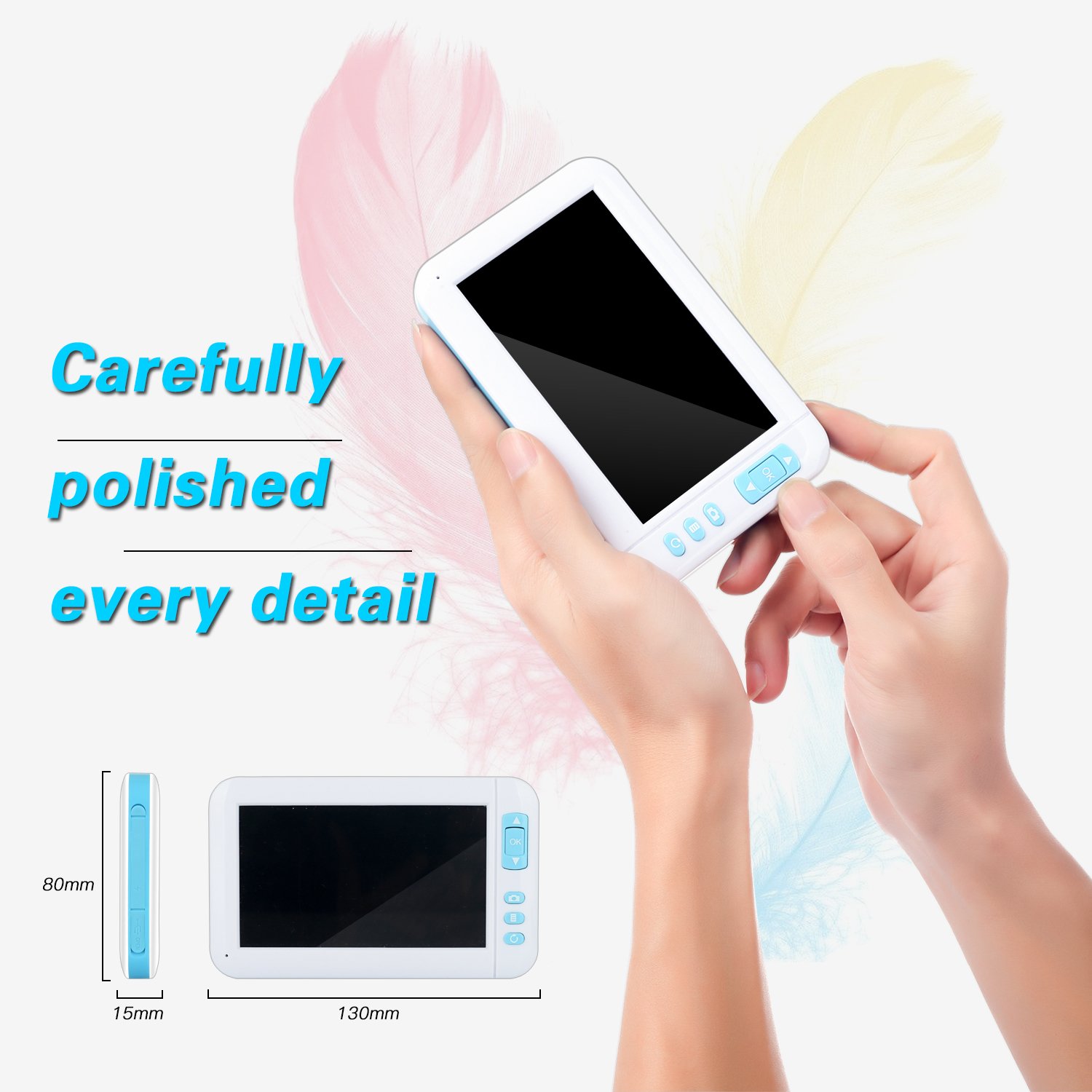 6pc LED Light Visual Ear Cleaner Mini Otoscop 1080P Otoscope with Camera Digital Video Otoscope