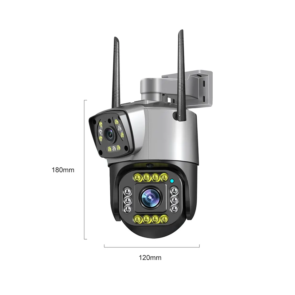 4MP SIM Cctv Security Ip Surveillance Camera Outdoor Dual Lens 4G Network Camera V380PRO