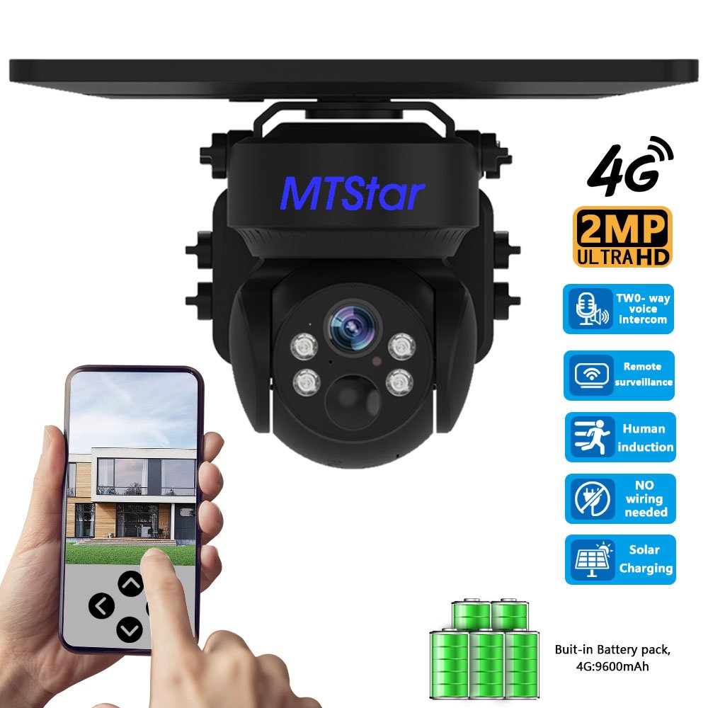 home security mini wifi solar ptz camera solar 4g sim card 4G Solar Smallest Battery PTZ Camera