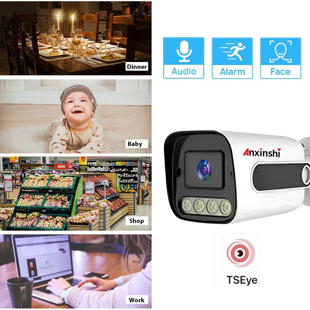 Anxinshi Brand AHD CCTV Camera 1MP 2MP 5MP 8MP analog CCTV Camera with 4 Channel DVR Security Camera System