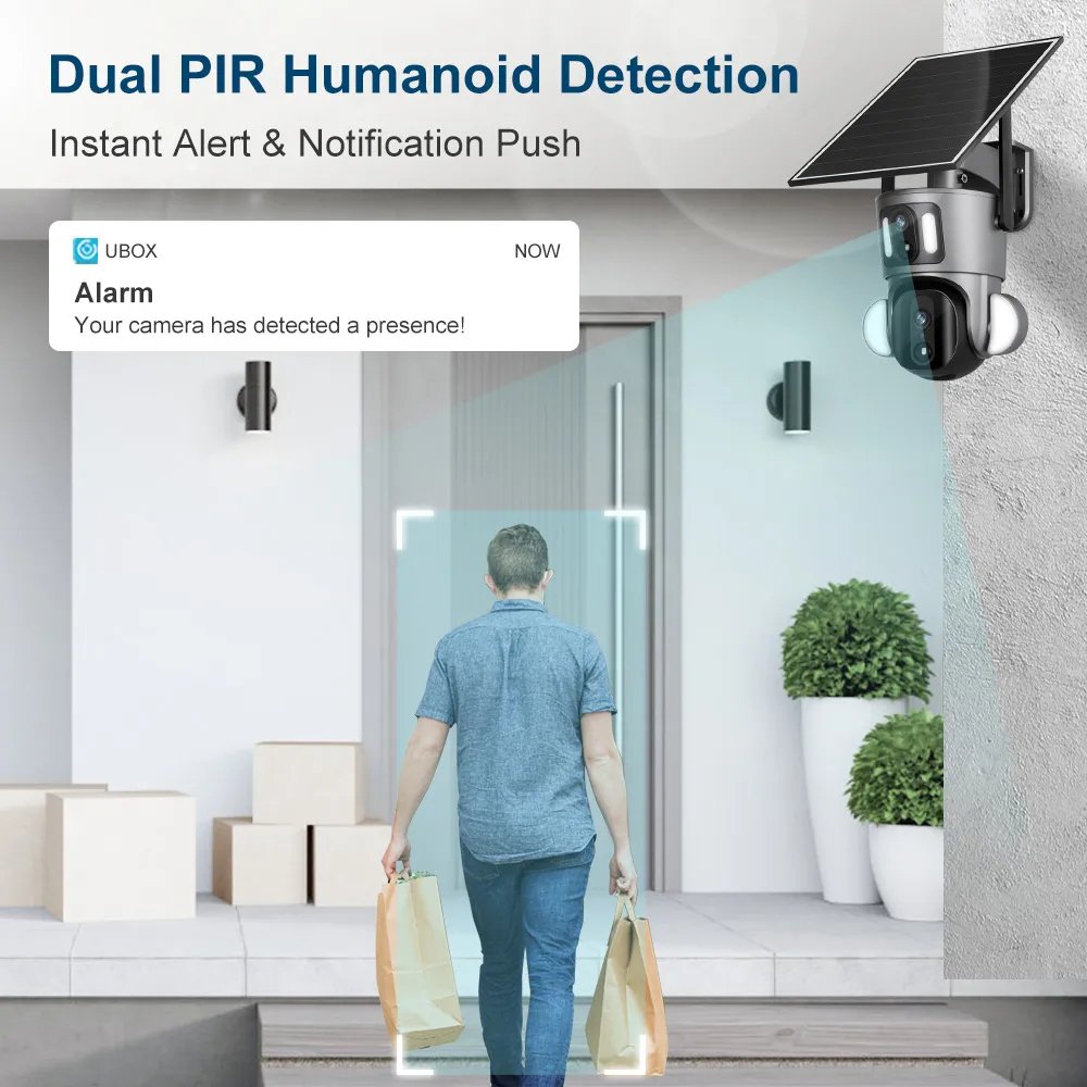 4MP 6MP 8MP 4G WIFI IP Network Camera Ptz Dual Lens Auto Tracking Home Security 10X Zoom Dual Lens Network Camera