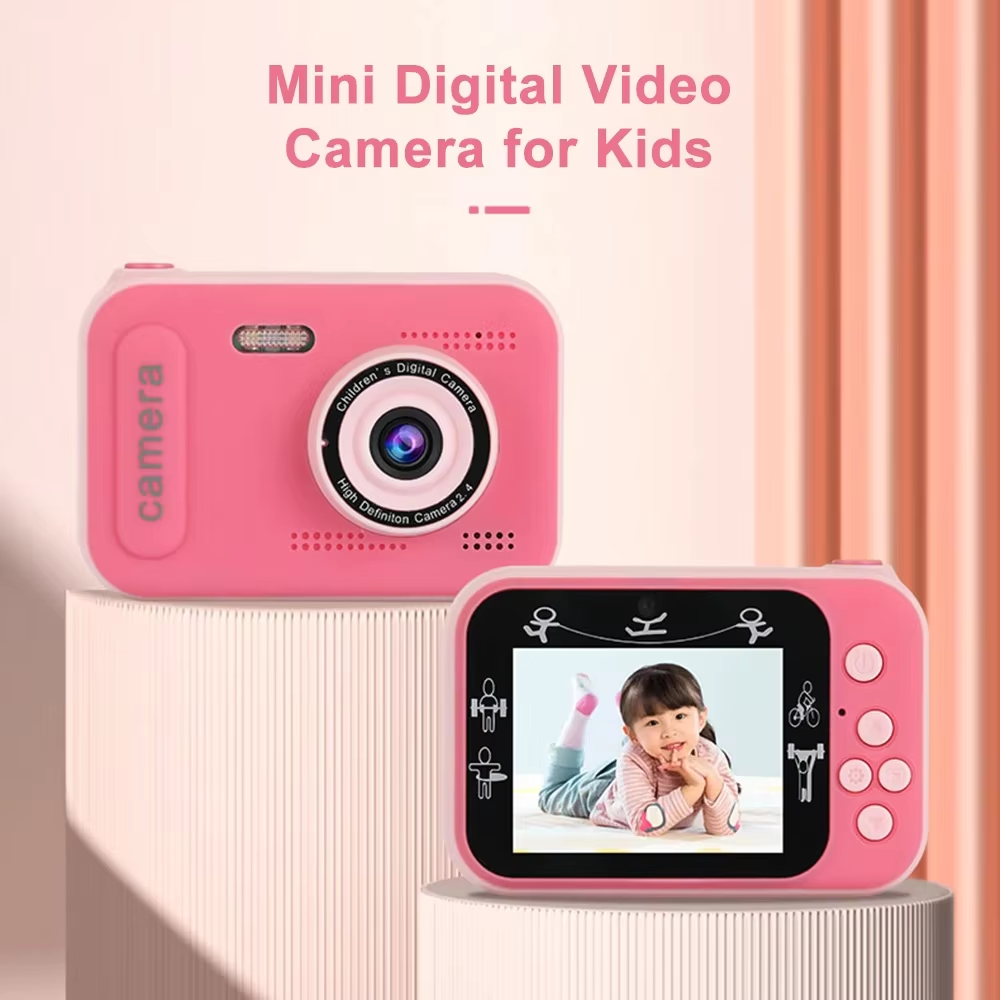 A8 Mini Kids Digital Camera Dual Lens 1080P 2.4 Inch IPS Screen Video Children's Cameras Birthday Christmas Gift Kid Camera