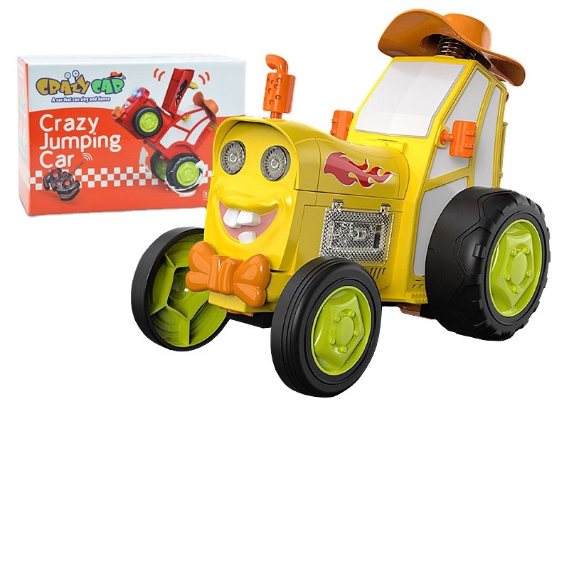 Rechargeable Children Remote Control Jumping Car Magic Flip Dancing Car With Light Music for Gift