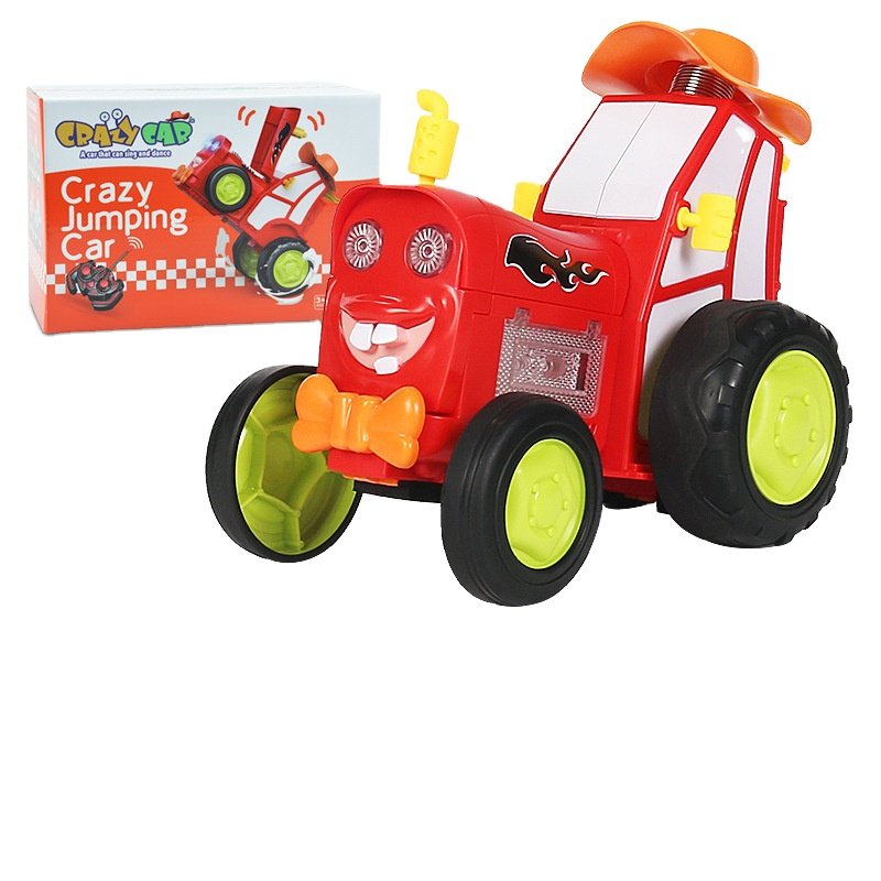 Rechargeable Children Remote Control Jumping Car Magic Flip Dancing Car With Light Music for Gift