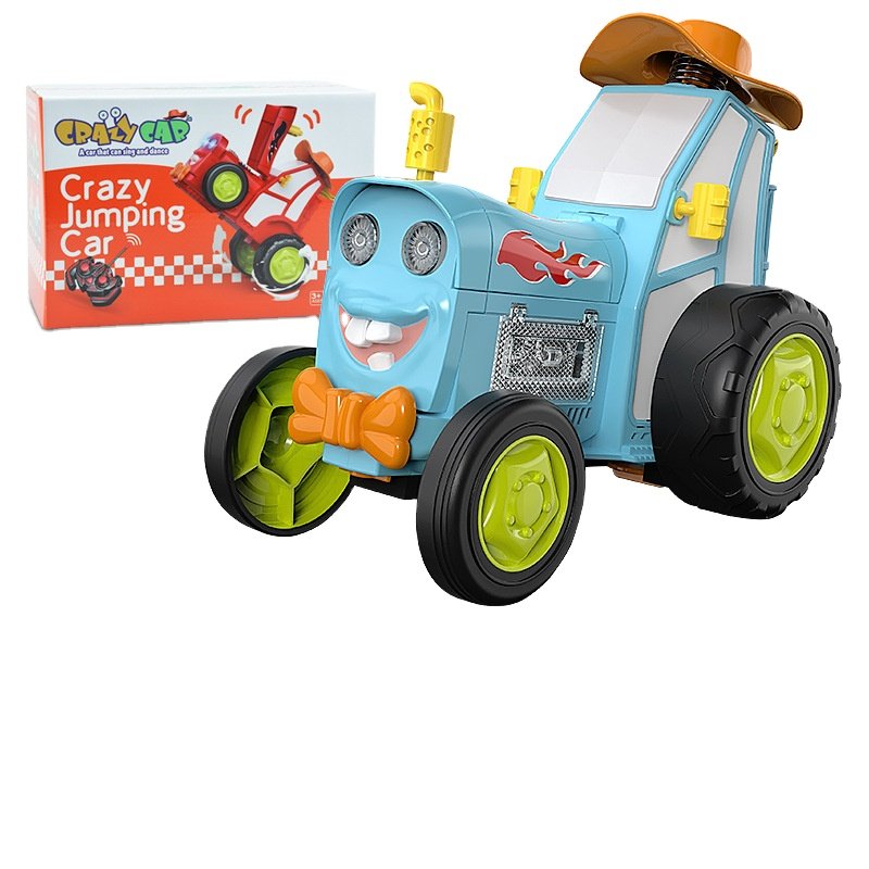 Rechargeable Children Remote Control Jumping Car Magic Flip Dancing Car With Light Music for Gift