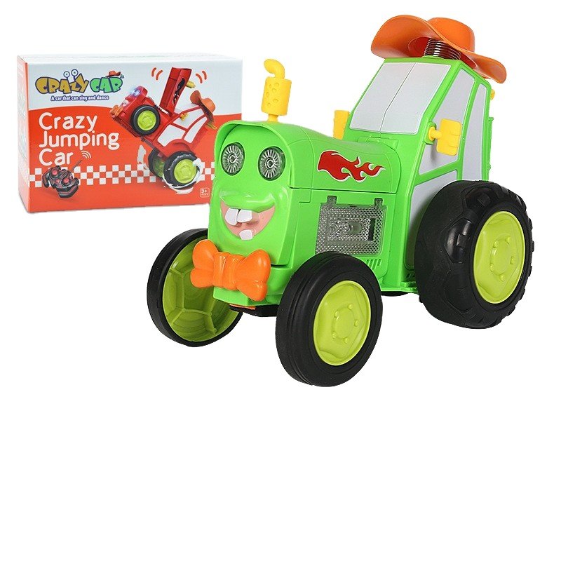 Rechargeable Children Remote Control Jumping Car Magic Flip Dancing Car With Light Music for Gift