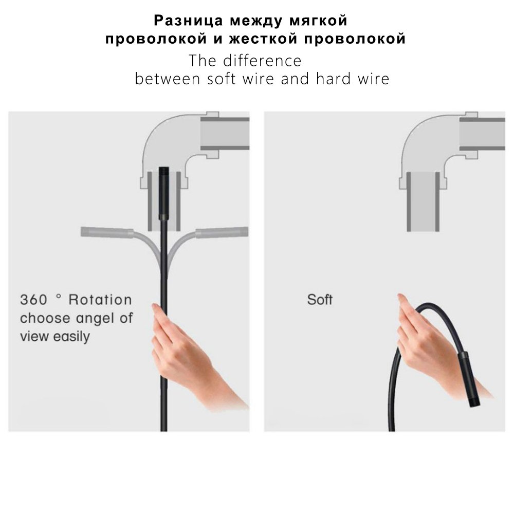 7 mm Endoscope camera Android PC USB Type C Interface camera endoscope for cars mini Camera probe HD1080p Sewer Waterproof IP67