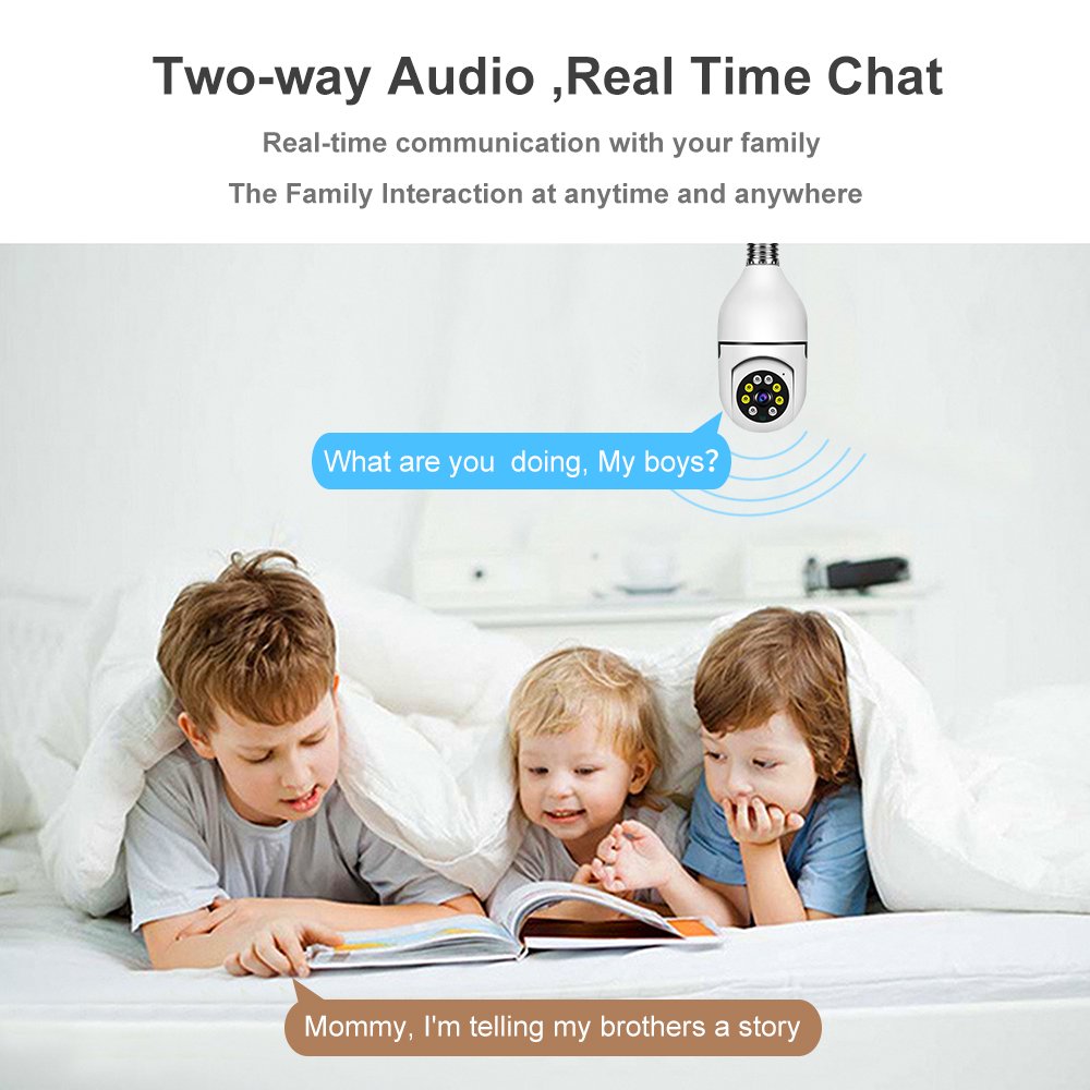 E27 Wifi Camera Wireless Lamp Head Monitoring Camera With 360 Degree Panoramic Intelligent HD Bulb Lamp WiFi Light Bulb Camera