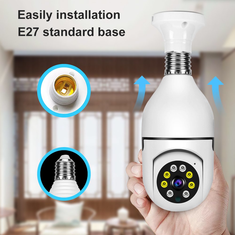 E27 Wifi Camera Wireless Lamp Head Monitoring Camera With 360 Degree Panoramic Intelligent HD Bulb Lamp WiFi Light Bulb Camera