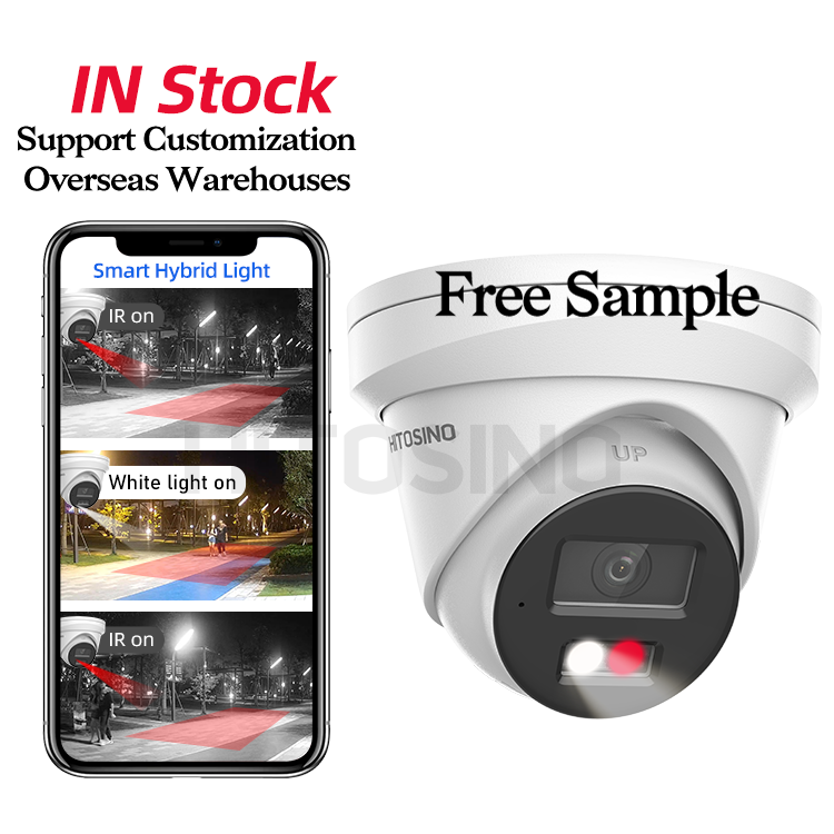 Custom OEM HIK 4MP 5MP 8MP IP Camera Smart Hybrid Full Color Turret Dome Bullet motorized varifocal PoE Network Camera