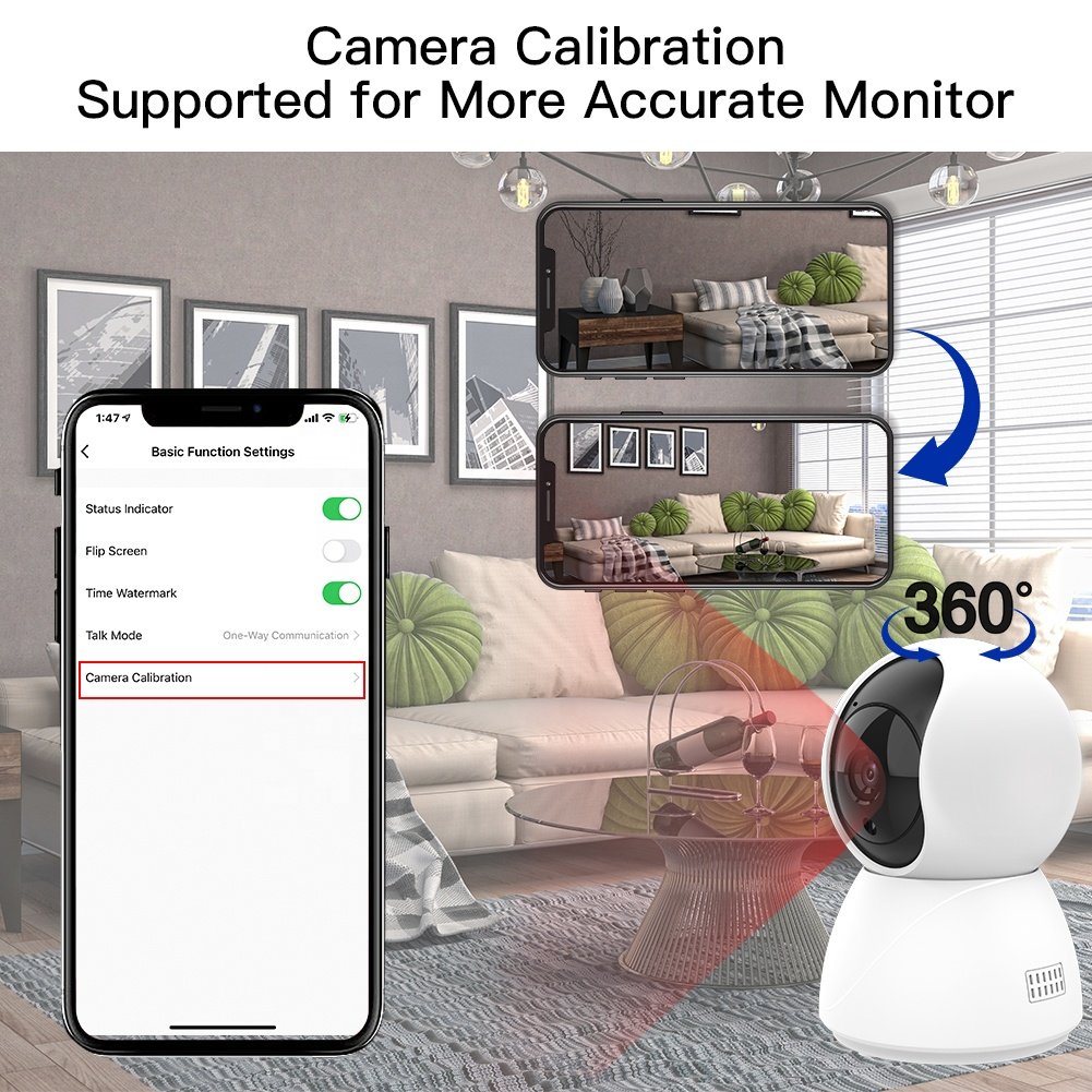 Smart Life App 1080P Camera de Surveillance Sans Fil Digital Motion Detection Network WiFi Home Security Cameras