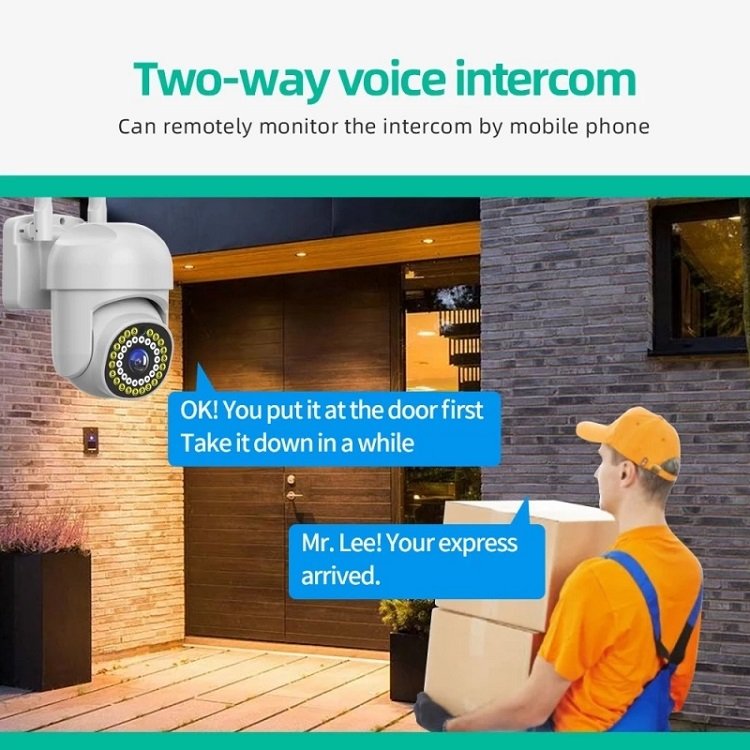 Mini Speed Dome Security Home Surveillance 1080P Wireless 2-Way Audio YI loT 5G Wifi IP Camera 2.4G Outdoor 5MP HD PTZ IP Camera