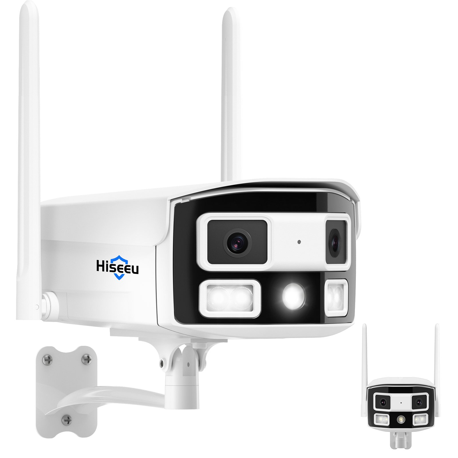 Parking Lots 180° Wide-Angle Dual Lens Weatherproof Business Security Outdoor AI Wireless Home WiFi Cctv Camera