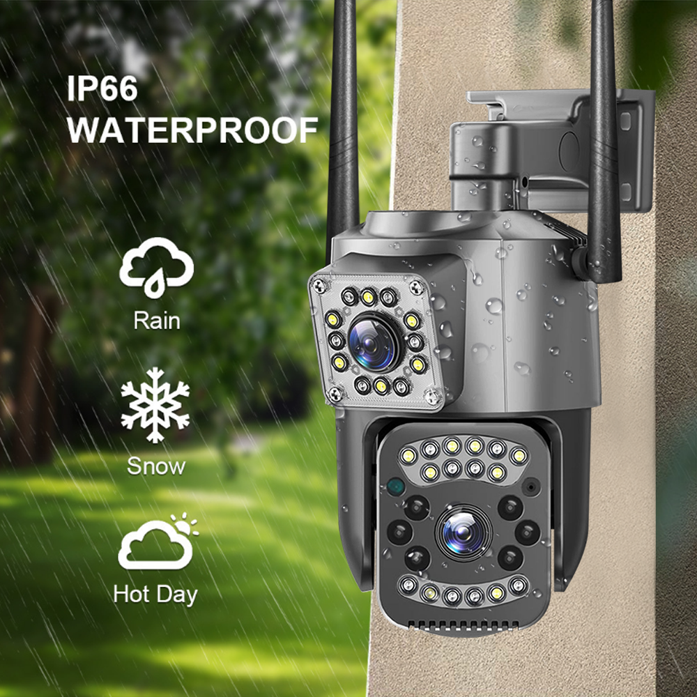 V380 Wifi Support 128 Memory Card Cctv Security Ip Camera Outdoor Cam Dual Lens Network Camera
