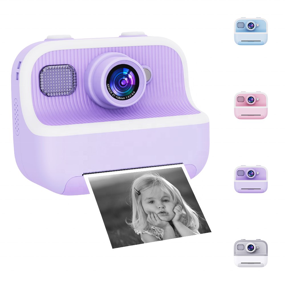 YMX CAM8 Zero Ink Print Photo Instant Tuya Print Camera for Kids Girl Boy Child Children Toddler Baby Christmas Birthday Gift