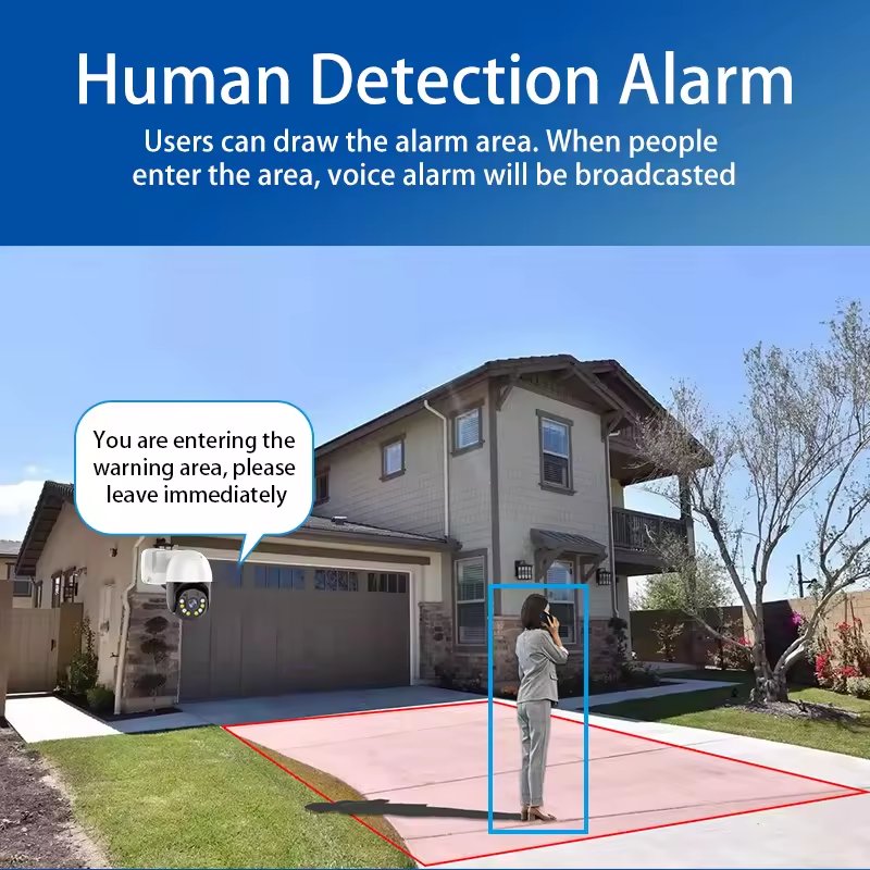 Intelligent AI 3MP IP Dome PTZ Camera Motion Detection Network Security Camera System For POE NVR