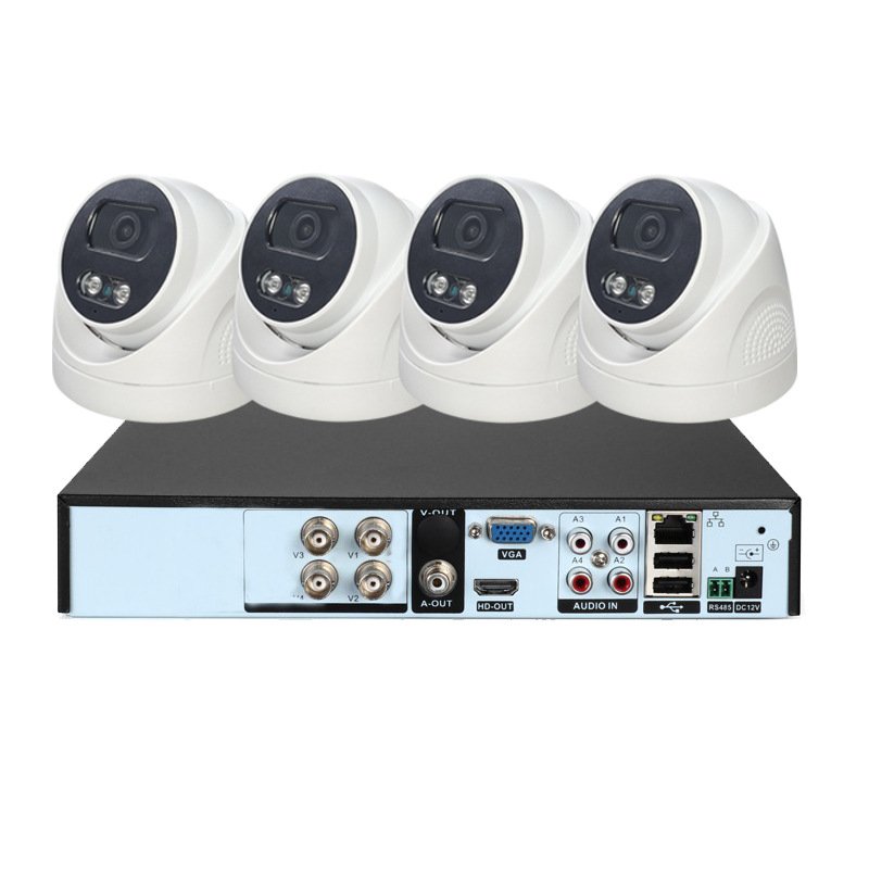 manufacturing wired coaxial 4 ch cctv dome camera day night vision AHD analog security home surveillance camera system 5mp