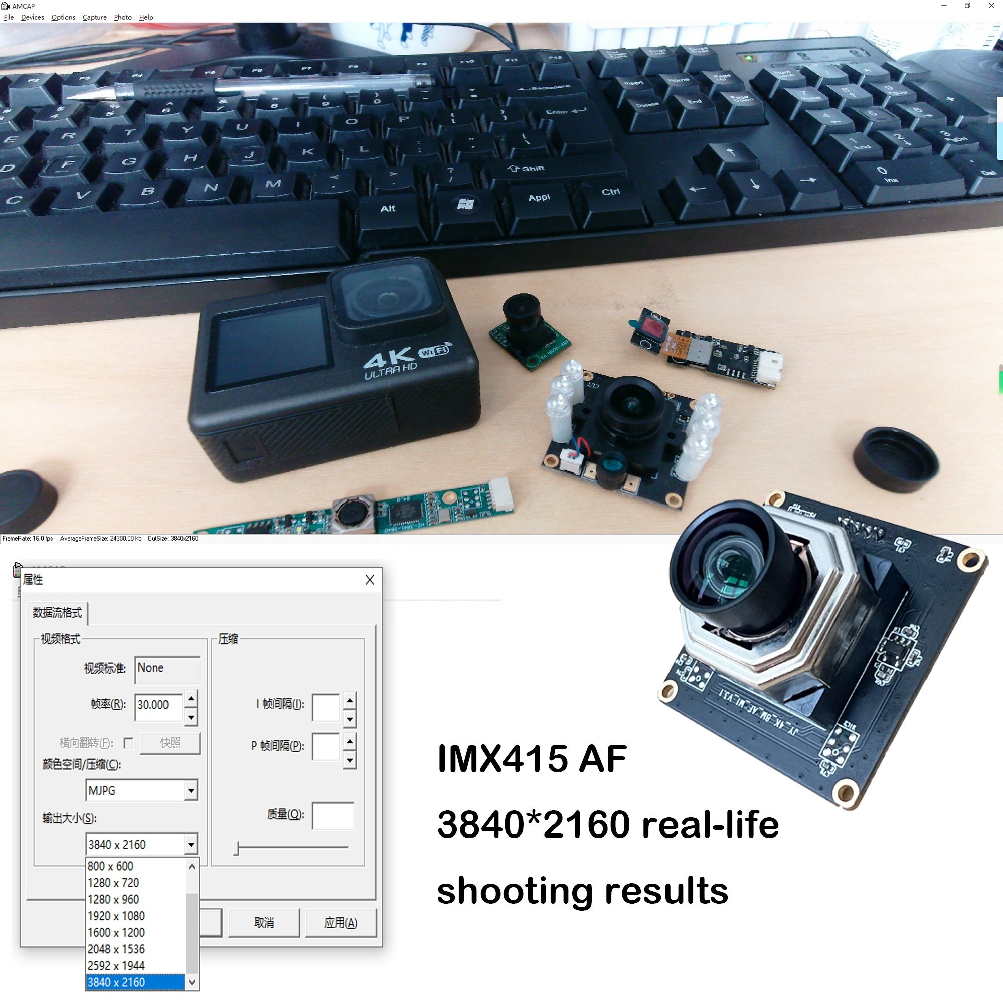 Factory price IMX415 8MP Autofocus UVC USB Camera Module 4K RGB Image sensor Wide Angle l Industrial Camera Modules