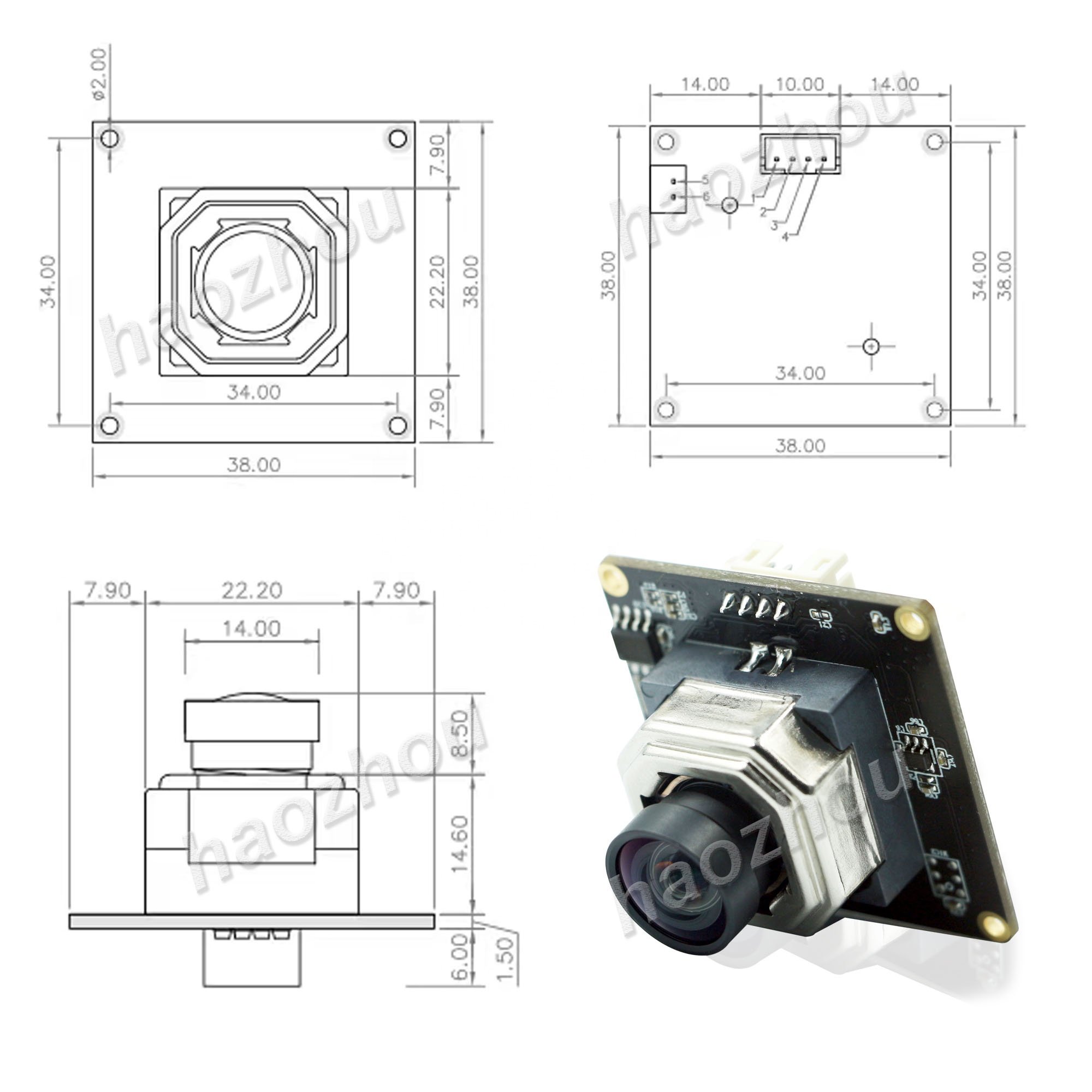 Factory price IMX415 8MP Autofocus UVC USB Camera Module 4K RGB Image sensor Wide Angle l Industrial Camera Modules