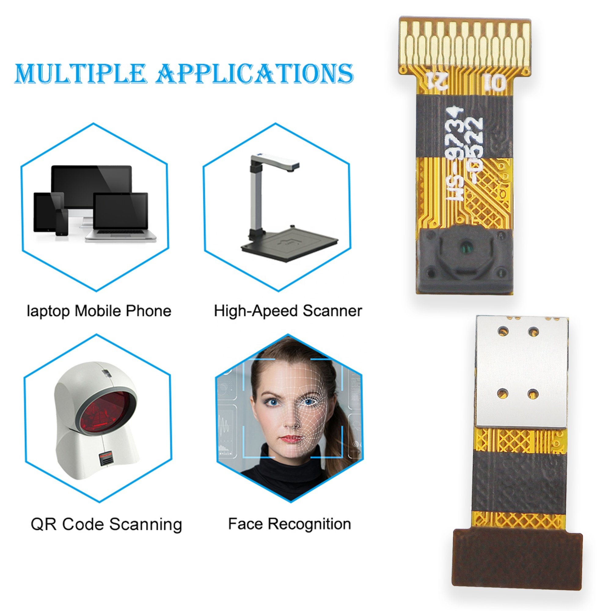 Ultra-micro Macro OV9734 1/9" Color 720p HD CMOS Image Sensor MIPI DVP Mini Endoscope Camera Module RGB
