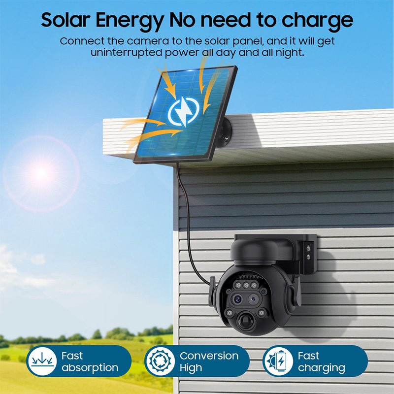 Wistino HD 6MP hunting solar camera outdoor waterproof 12x zoom tracking 4g sim card cctv camera