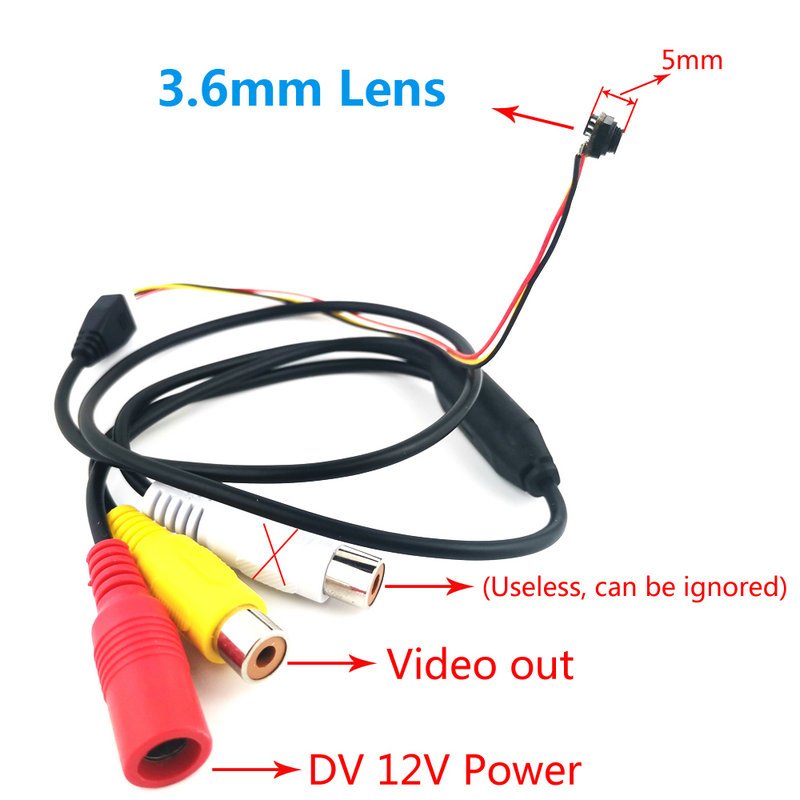 Super Small Mini Analog Camera 1000TVL CMOS Color CCTV Lens Size 5x5mm for Aerial Aircraft