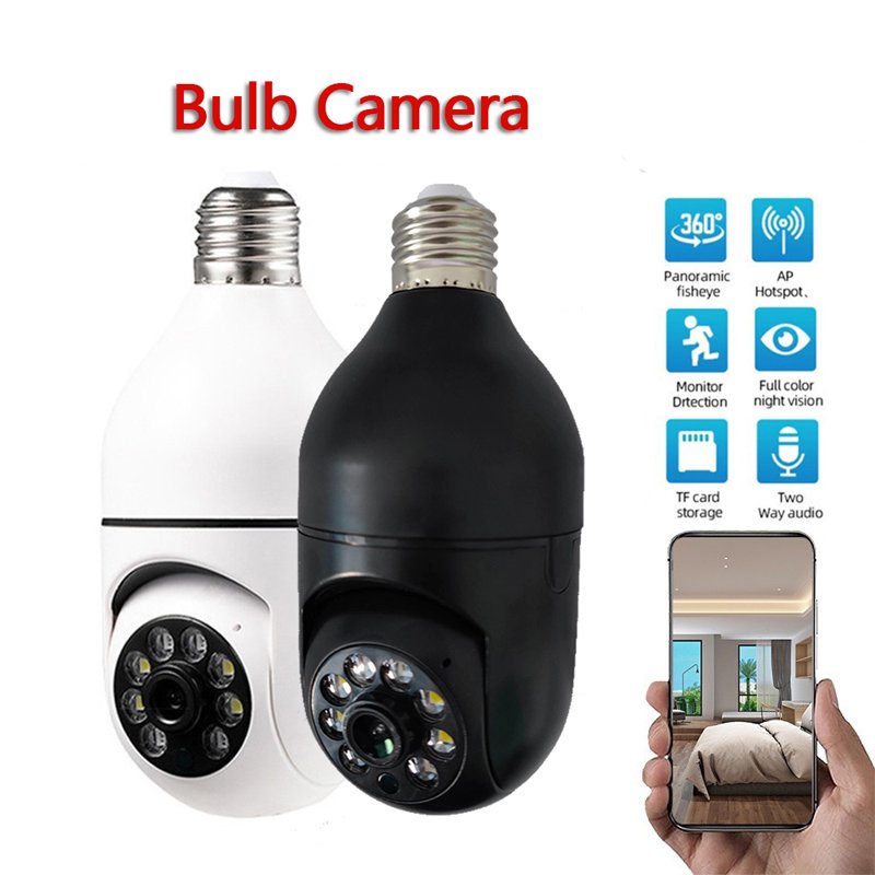 355 Degree Automatic Human Tracking Home Security CCTV IP Camera Compatible wireless wifi 1080P HD E27 Bulb Surveillance Camera
