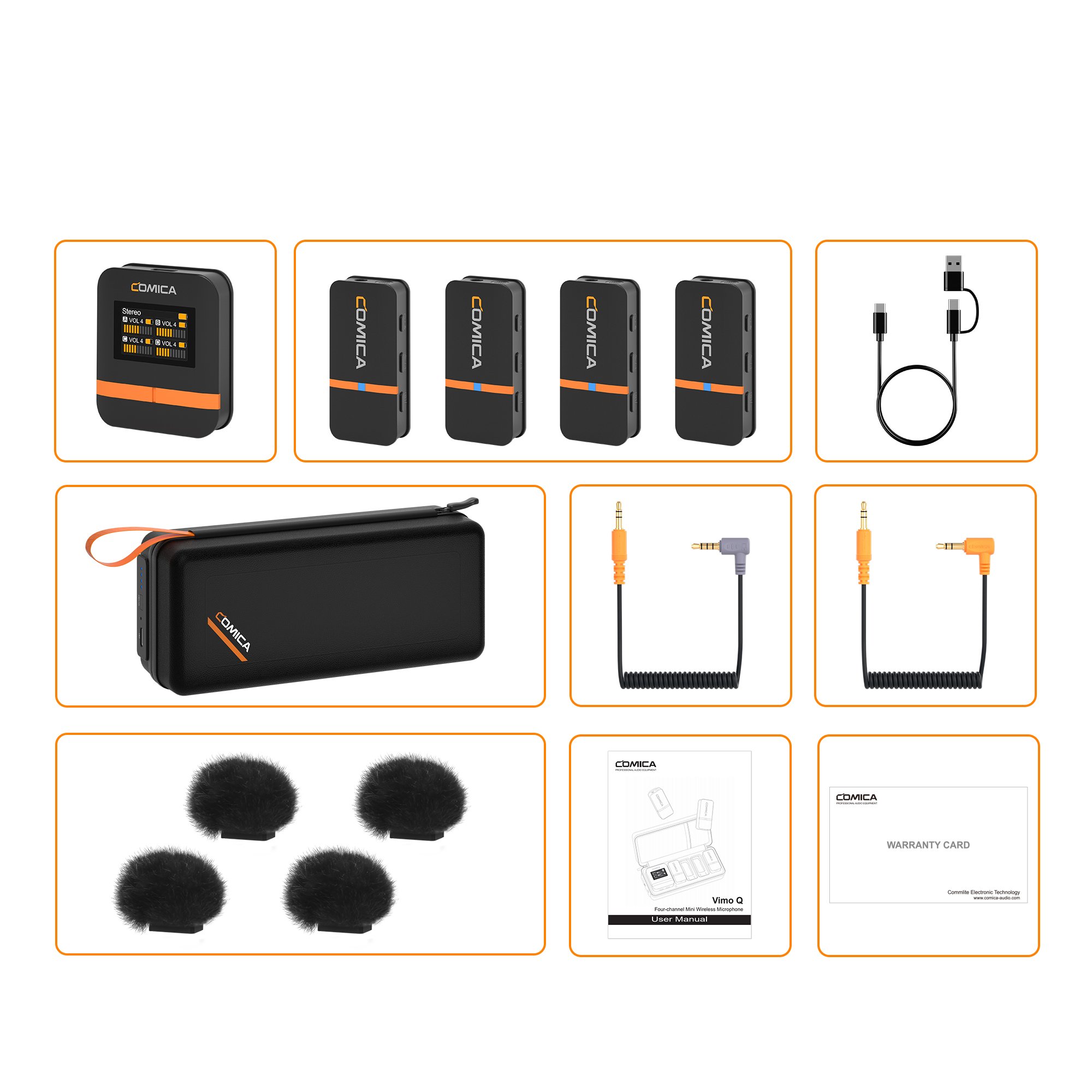 Comica Vimo Q Four-channel 2.4G Mini Wireless Microphone